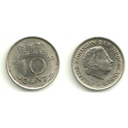 (182) Países Bajos. 1959. 10 Cents (MBC)