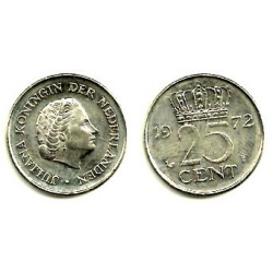 (183) Países Bajos. 1973. 25 Cents (MBC)